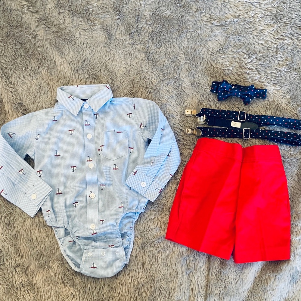 🚫SOLD🚫 IZOD ⛵️ Button Up Shorts Set